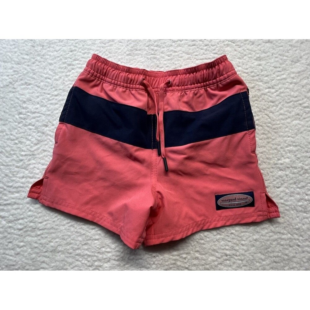 Vinyard Vines Trunks Toddler 4T Pink Lined Swim Shorts Logo Preppy Coastal Sport